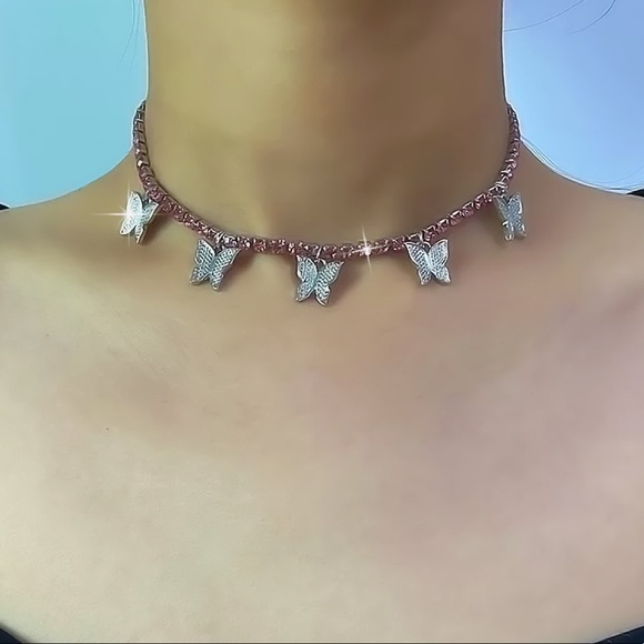 Jewelry - ✨ LAST ONE Crystal Butterfly Pendant Choker